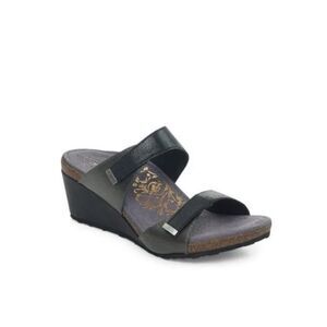 Aertrex Chantel Leather Wedge Slide Arch Support Sandals Womens 8